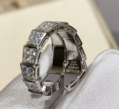 [Lucas Jewelry]SERPENTI RING SILVER DIAMOND PAVED