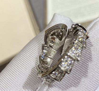 [Lucas Jewelry]SERPENTI LARGE RING SILVER DIAMOND PAVED