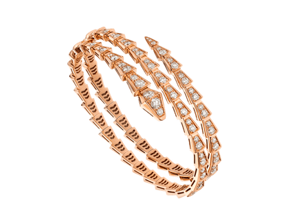 [Lucas Jewelry]SERPENTI BRACELET PINK GOLD DIAMOND DOUBLE ROW