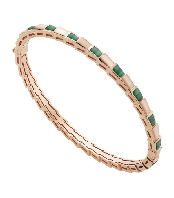 [Lucas Jewelry]SERPENTI BRACELET PINK GOLD MALACHITE