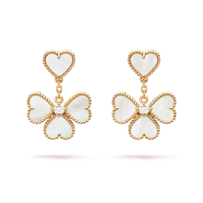 [Lucas Jewelry]CLOVER SWEET WHITE MOP EARRINGS