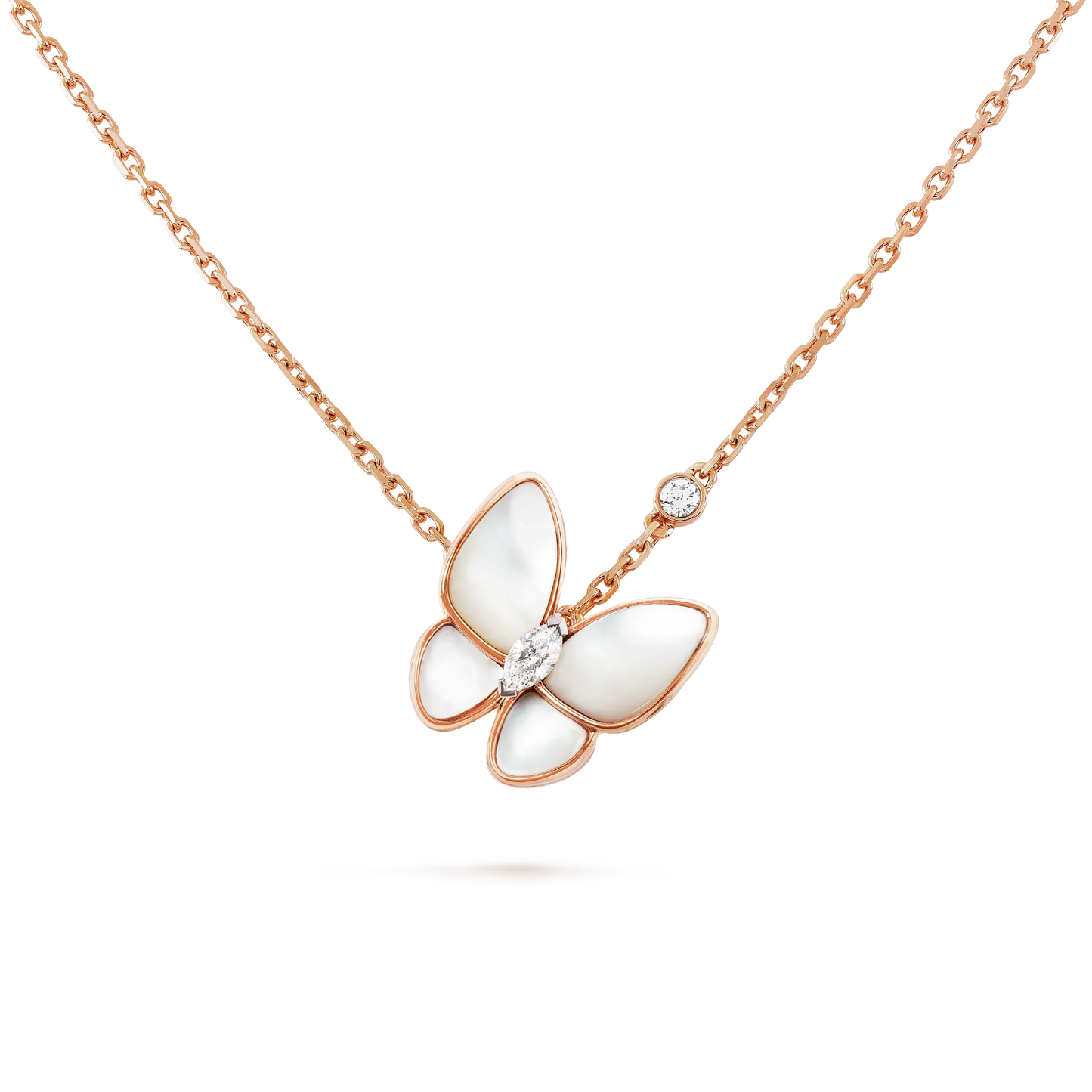 [Lucas Jewelry]BUTTERFLY MOP DIAMOND NECKLACE