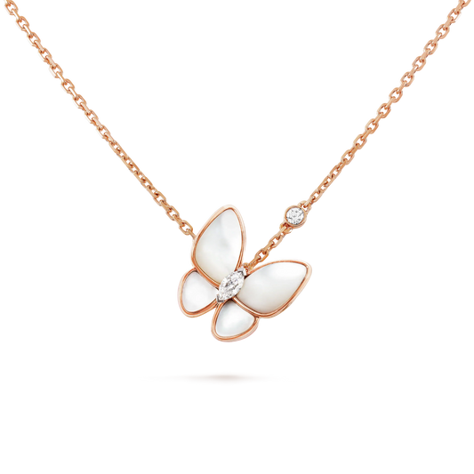 [Lucas Jewelry]BUTTERFLY MOP DIAMOND NECKLACE