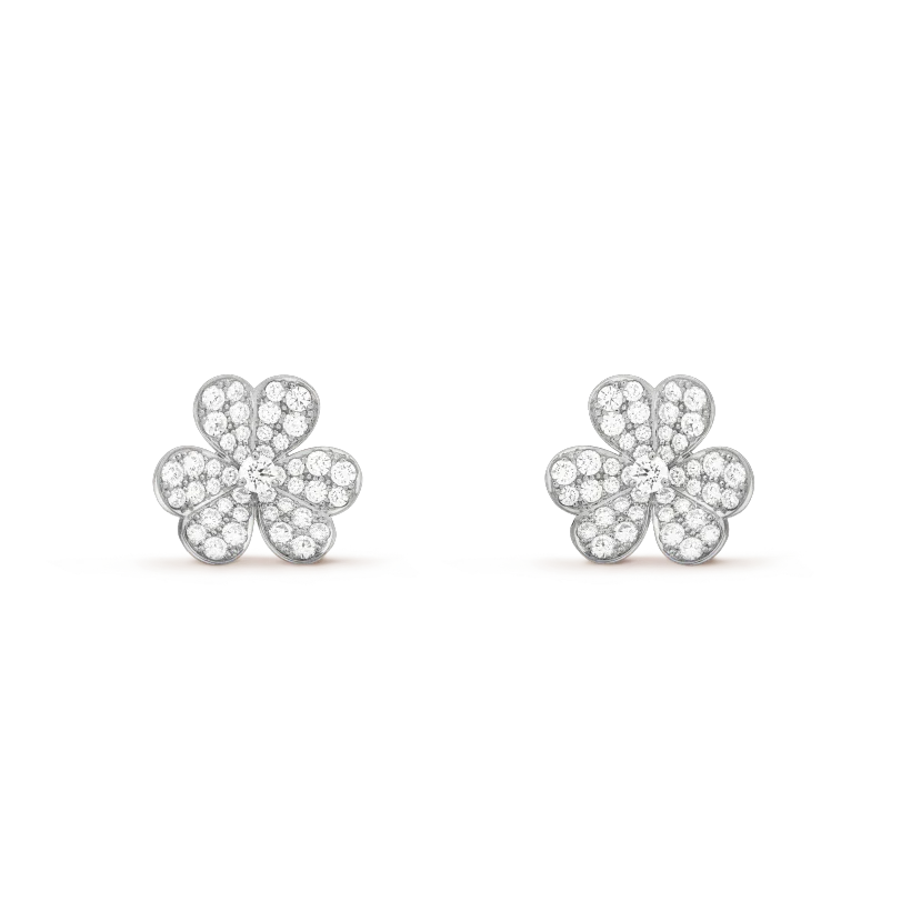 [Lucas Jewelry]CLOVER COMOS DIAMOND EARRINGS SILVER