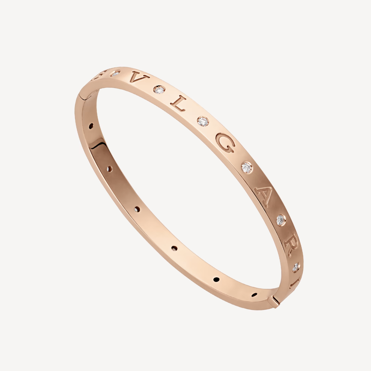 [Lucas Jewelry]ZERO 1 PINK GOLD 12 DIAMONDS BRACELET