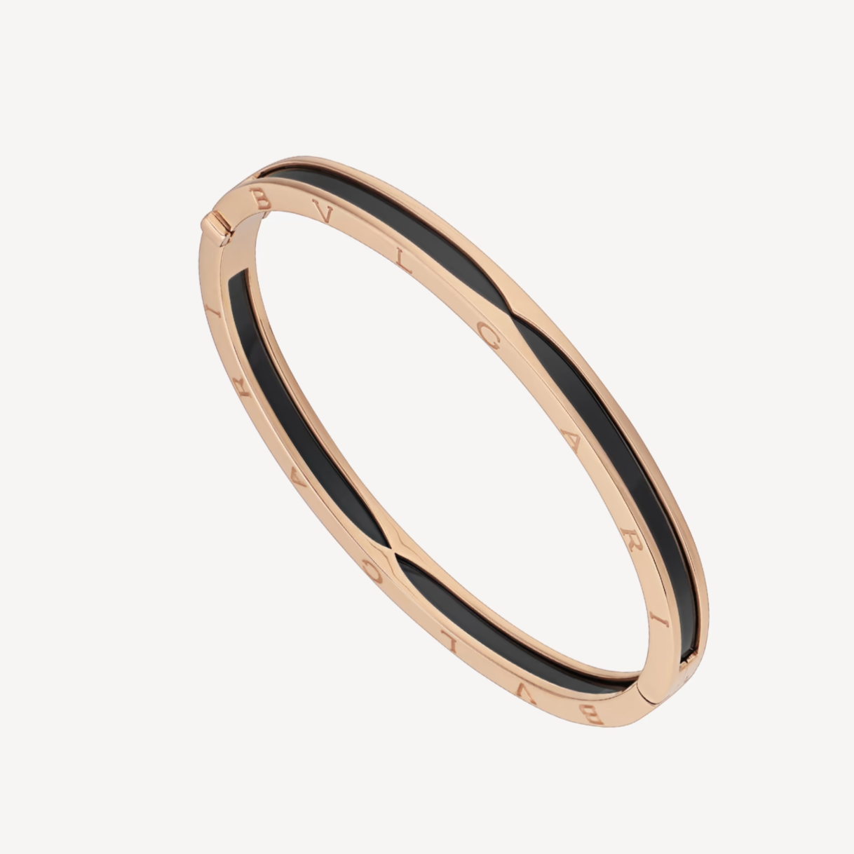 [Lucas Jewelry]ZERO 1 PINK GOLD WITH BLACK CERAMIC BRACELET