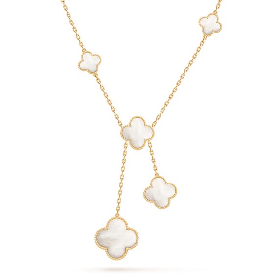 [Lucas Jewelry]CLOVER MOTHER OF PEARL NECKLACE 6 MOTIF