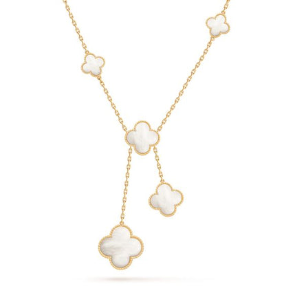 [Lucas Jewelry]CLOVER MOTHER OF PEARL NECKLACE 6 MOTIF