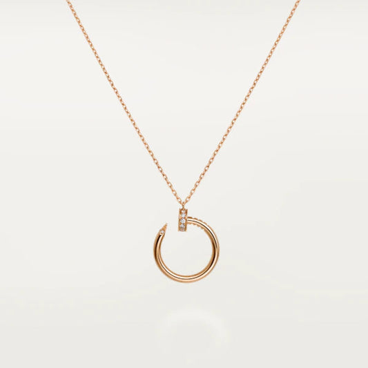 [Lucas Jewelry]JUSTE NECKLACE PINK GOLD