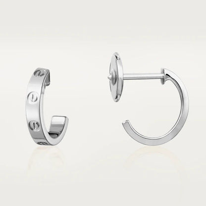 [Lucas Jewelry]LOVE EARRINGS 2.65MM SILVER