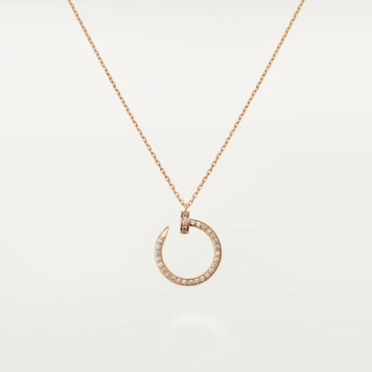 [Lucas Jewelry]JUSTE NECKLACE PINK GOLD DIAMONDS