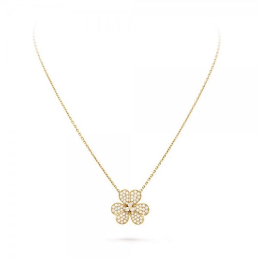 [Lucas Jewelry]FLOWER DIAMOND NECKLACE