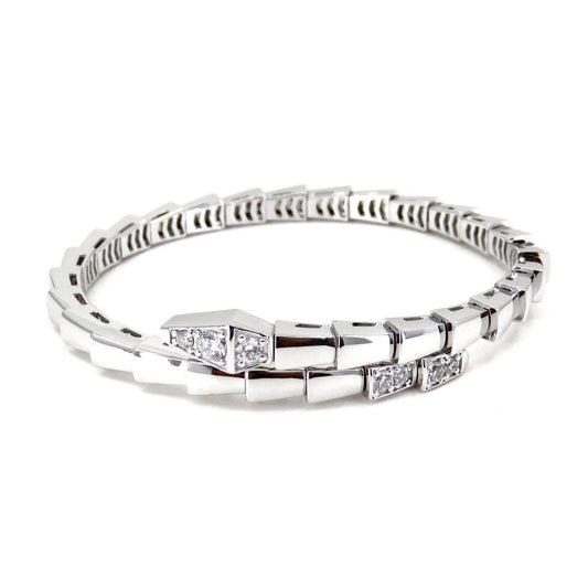 [Lucas Jewelry]SERPENTI BRACELET DIAMONDS SILVER