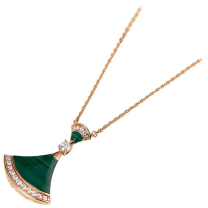 [Lucas Jewelry]DREAM NECKLACE MALACHITE DIAMOND