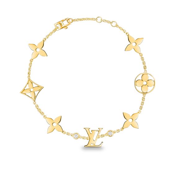 [Lucas Jewelry]STAR AND SUN 7 MOTIFS GOLD BRACELET