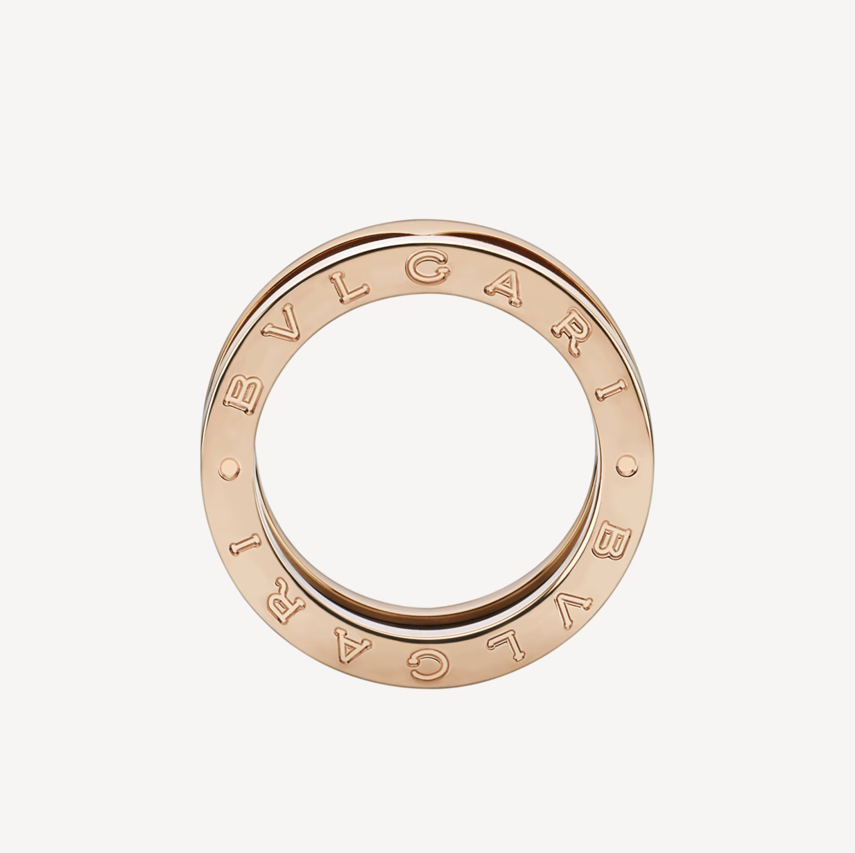 [Lucas Jewelry]ZERO 1 TWO-BAND LOOPS AND BLACK CERAMIC PINK GOLD RING