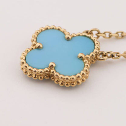 [Lucas Jewelry]CLOVER 15MM VINTAGE TURQUOISE NECKLACE