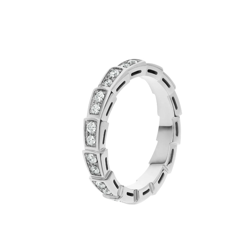 [Lucas Jewelry]SERPENTI RING SILVER DIAMOND PAVED 3MM