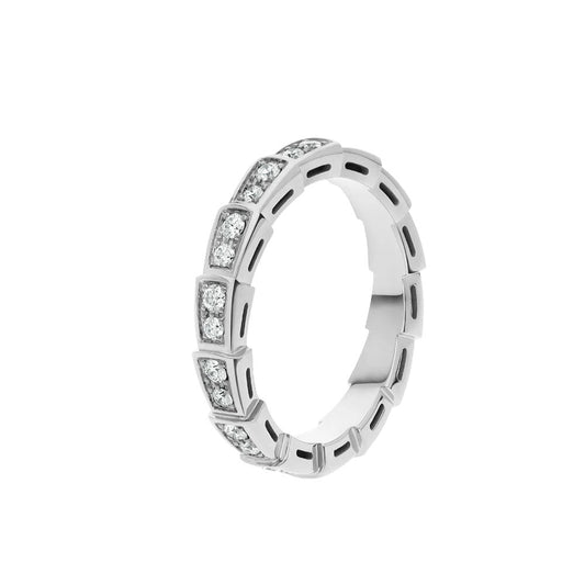 [Lucas Jewelry]SERPENTI RING SILVER DIAMOND PAVED 3MM