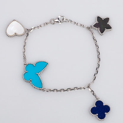 [Lucas Jewelry]LUCKY SPRING SILVER BRACELET 4 MOTIF