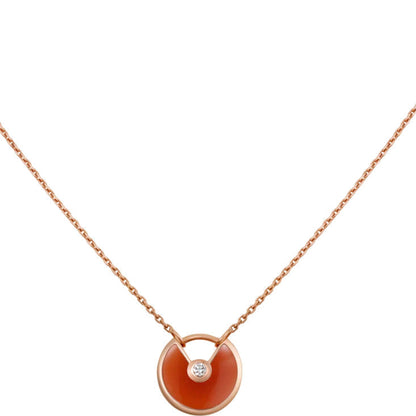 [Lucas Jewelry]AMULETTE GOLD CARNELIAN ONYX NECKLACE