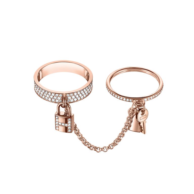 [Lucas Jewelry]HM KELLY CLOCHETTE DOUBLE RING IN  WITH DIAMONDS