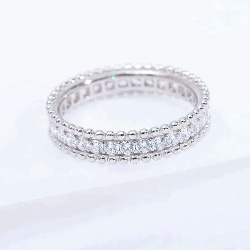 [Lucas Jewelry]PERLEE DIAMOND SILVER RING