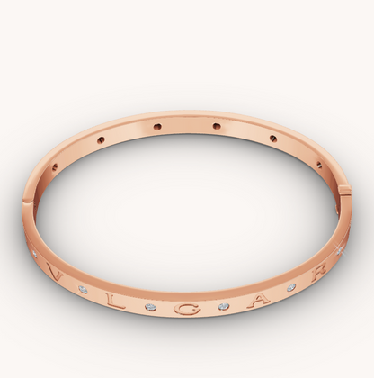 [Lucas Jewelry]ZERO 1 PINK GOLD 12 DIAMONDS BRACELET