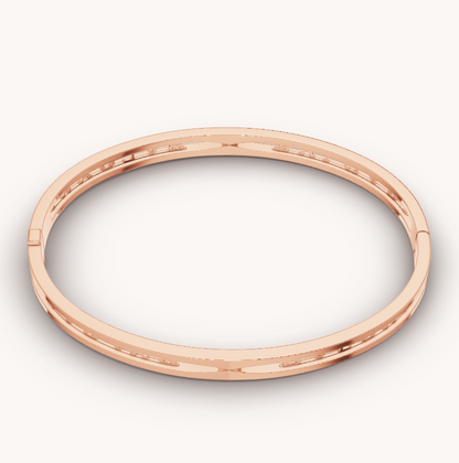 [Lucas Jewelry]ZERO 1 SPIRAL LOGO PINK GOLD BRACELET