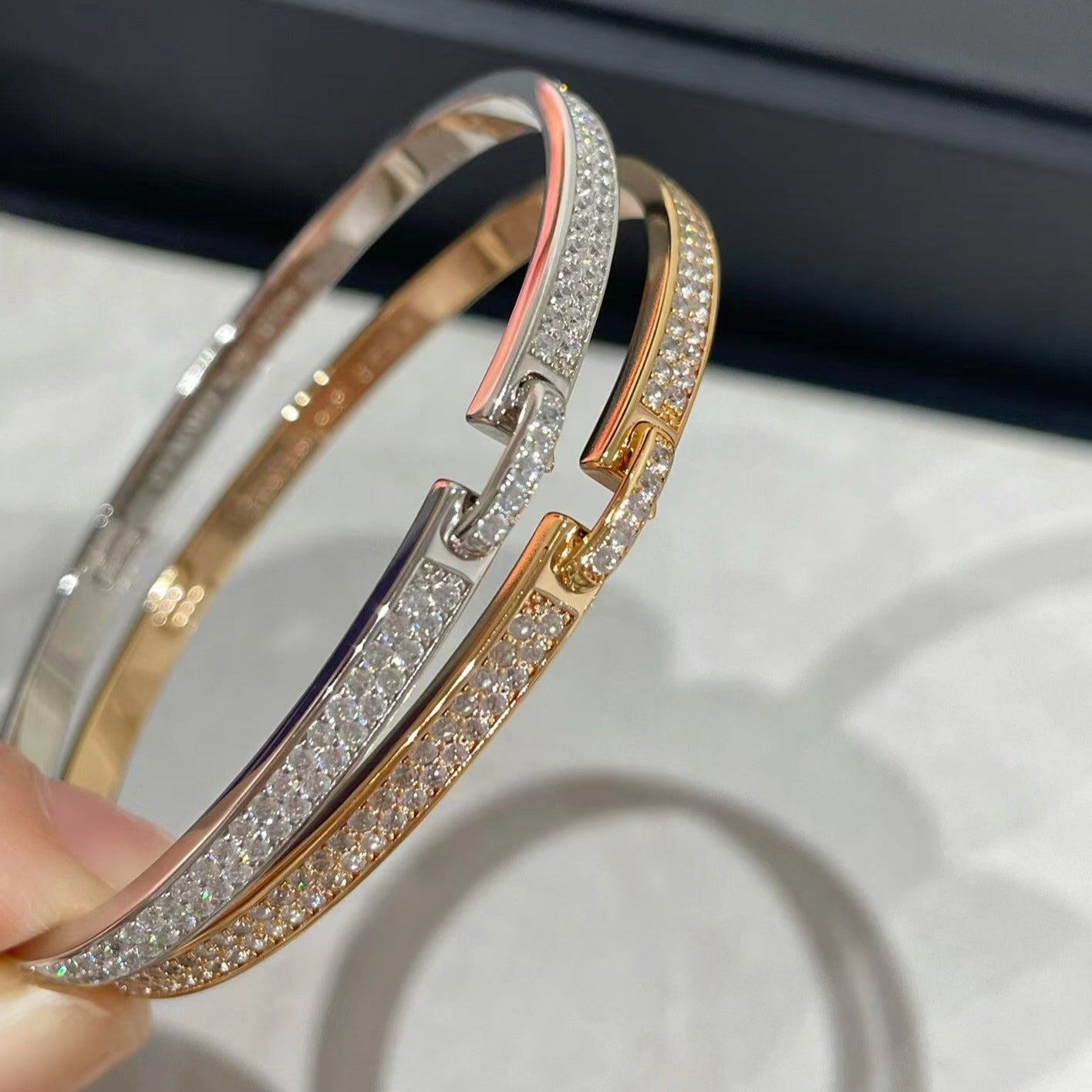 [Lucas Jewelry]LIENS VIDENCE DIAMOND PAVED BRACELET