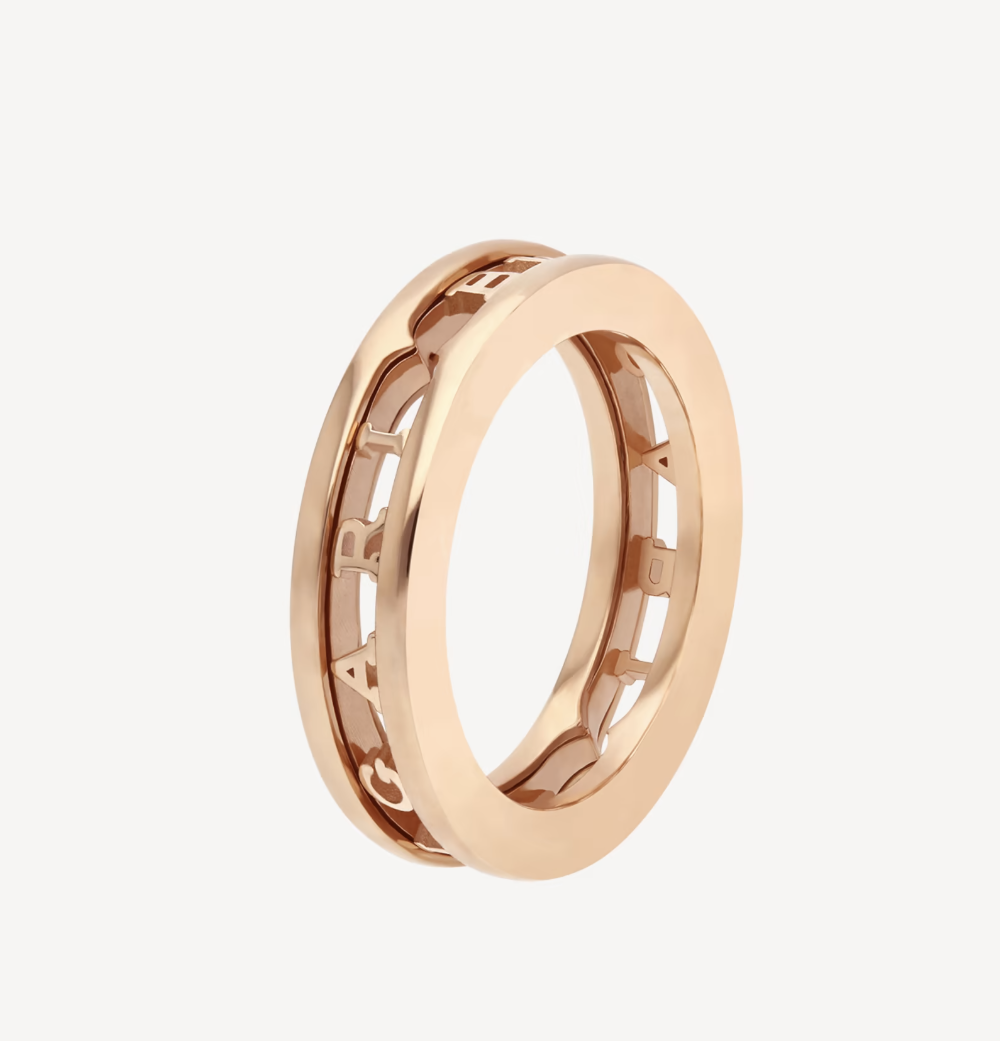 [Lucas Jewelry]ZERO 1 ONE-BAND WITH OPENWORK LOGO SPIRAL RING