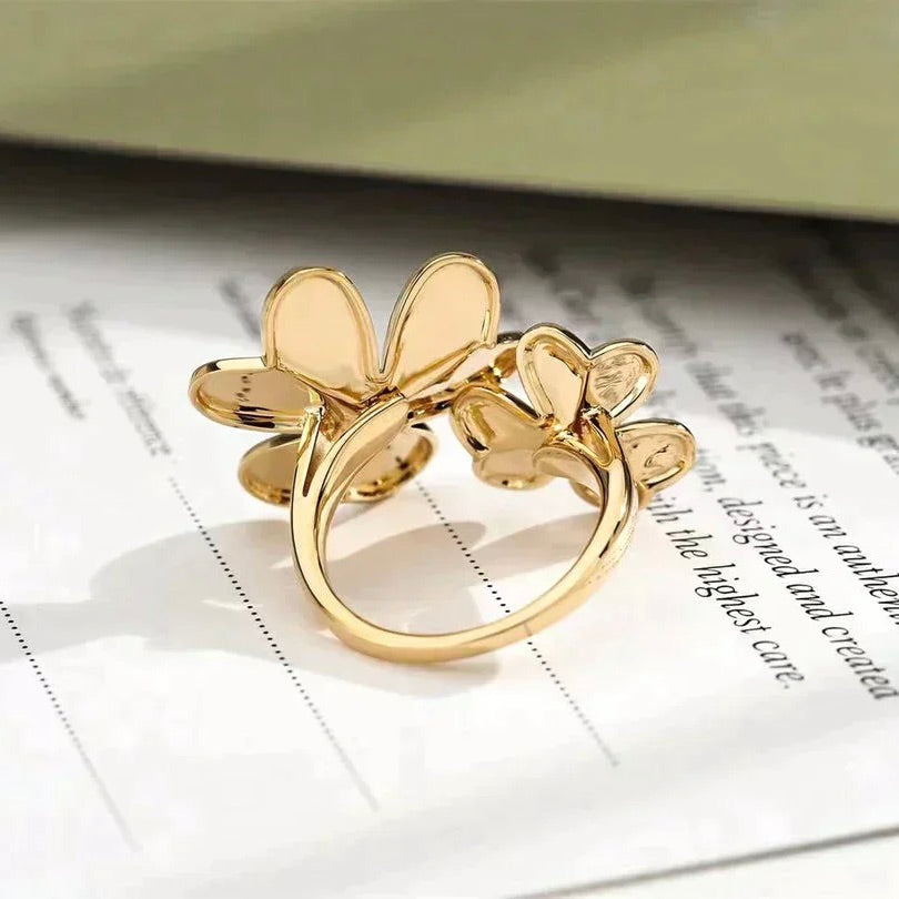 [Lucas Jewelry]CLOVER COMOS GOLD DIAMOND RING