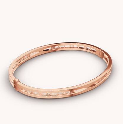 [Lucas Jewelry]ZERO 1 SPIRAL LOGO PINK GOLD BRACELET