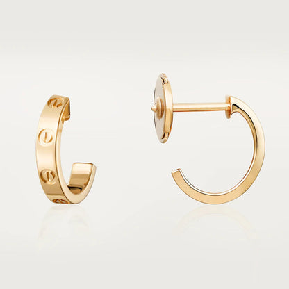 [Lucas Jewelry]LOVE EARRINGS 2.65MM PINK GOLD