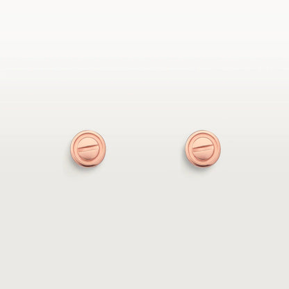 [Lucas Jewelry]LOVE EARRINGS PINK GOLD 10MM