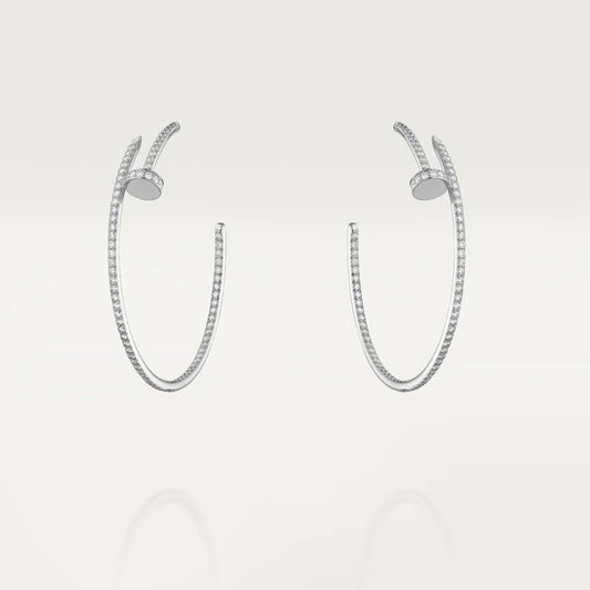 [Lucas Jewelry]JUSTE EARRINGS FULL DIAMONDS 1.8MM