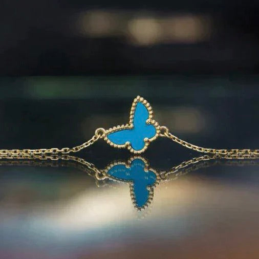 [Lucas Jewelry]BUTTERFLY TURQUOISE BUTTERFLY BRACELET