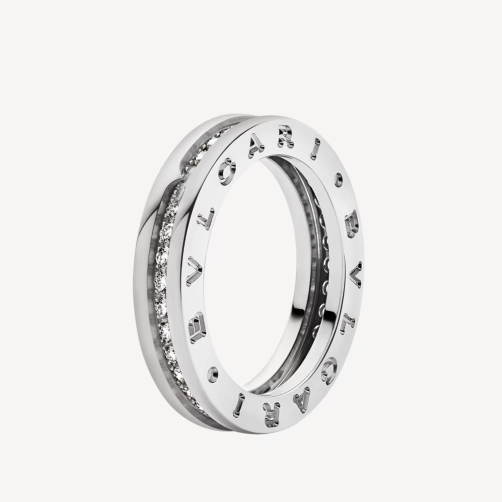 [Lucas Jewelry]ZERO 1 ONE-BAND PAVED DIAMONDS ON THE SPIRAL RING