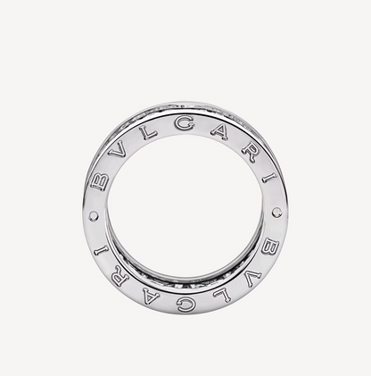 [Lucas Jewelry]ZERO 1 WITH PAVED DIAMONDS ON THE SPIRAL RING