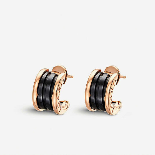 [Lucas Jewelry]ZERO 1 PINK GOLD CERAMIC EARRINGS