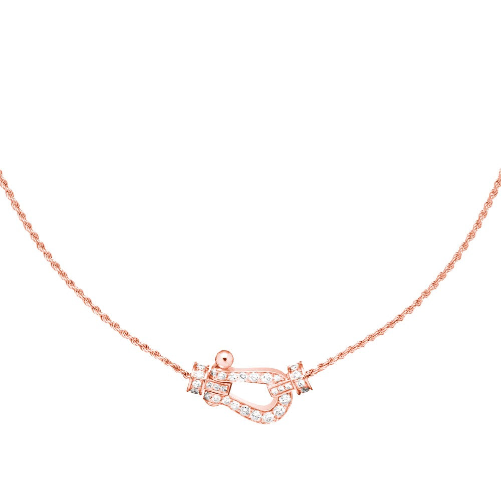 [Lucas Jewelry]FORCE 10 PINK GOLD DIAMOND NECKLACE