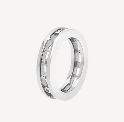 [Lucas Jewelry]ZERO 1 ONE-BAND WITH OPENWORK LOGO SPIRAL RING