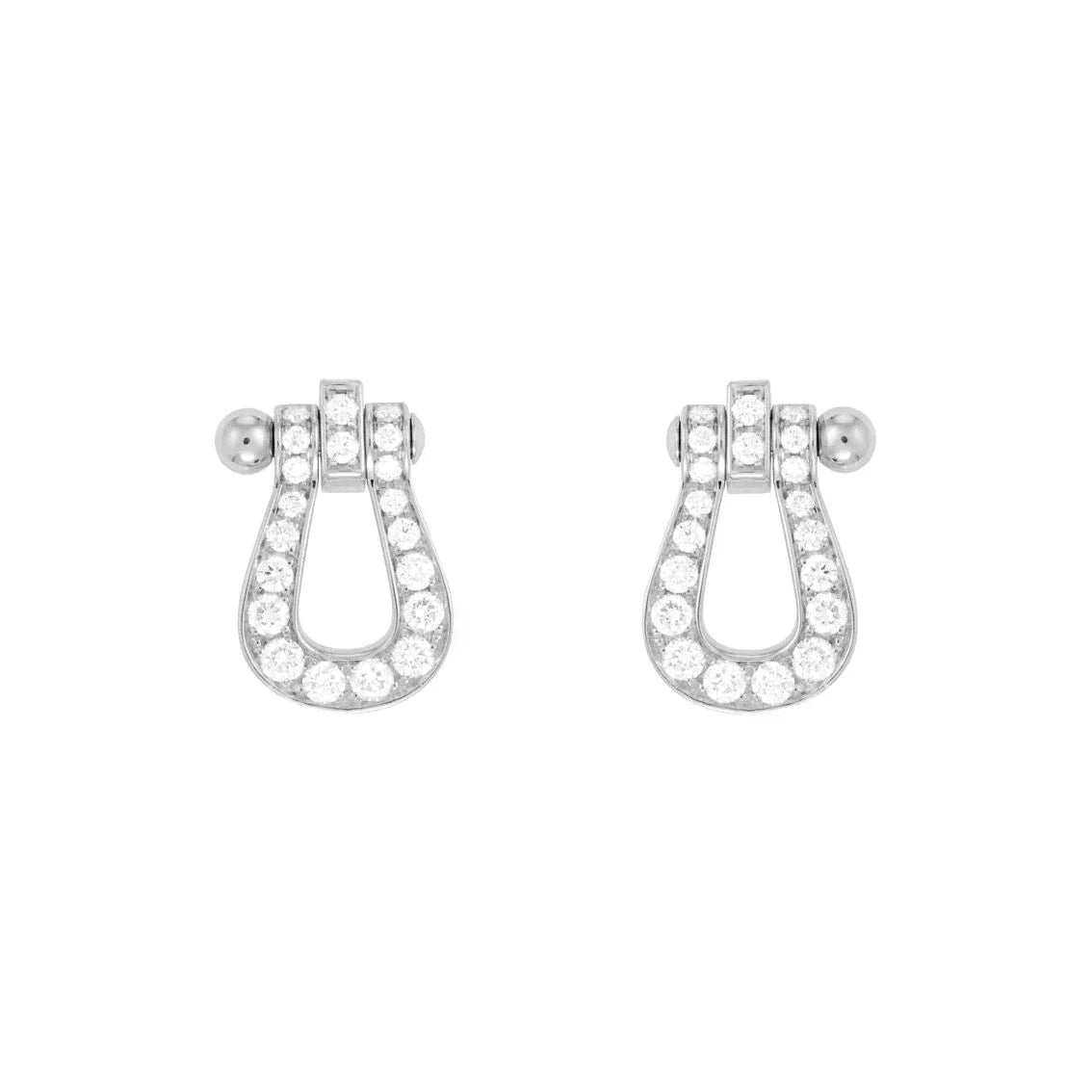 [Lucas Jewelry]FORCE 10 FULL DIAMOND STUD EARRINGS MINI MODEL