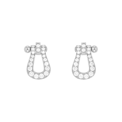 [Lucas Jewelry]FORCE 10 FULL DIAMOND STUD EARRINGS MINI MODEL