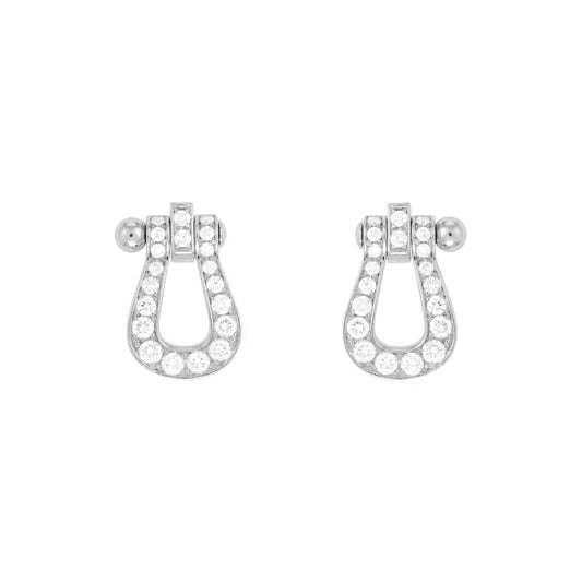 [Lucas Jewelry]FORCE 10 FULL DIAMOND STUD EARRINGS MINI MODEL