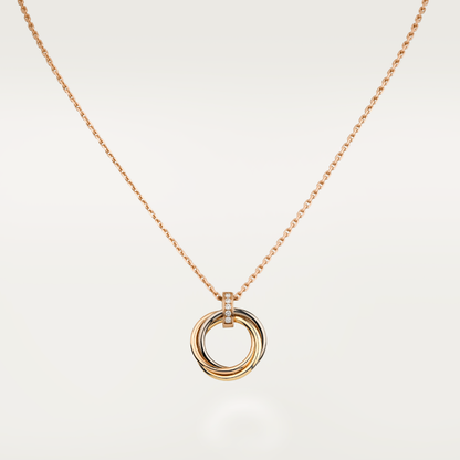 [Lucas Jewelry]TRINITY NECKLACE GOLD  DIAMONDS