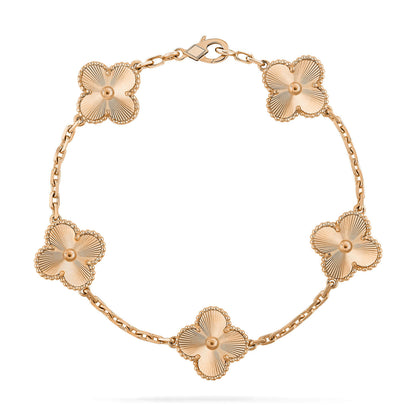 [Lucas Jewelry]CLOVER 5 FLOWERS LASER BRACELET