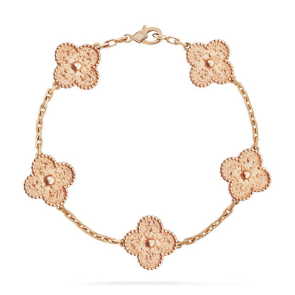 [Lucas Jewelry]CLOVER 5 MOTIFS BRONZING BRACELET