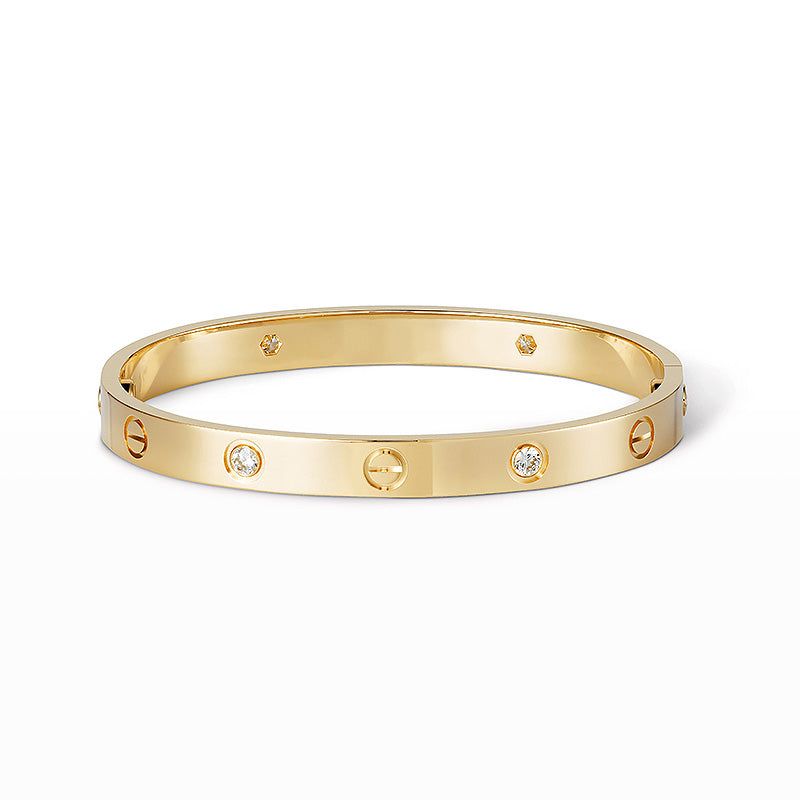 [Lucas Jewelry]LOVE BRACELET 6.1MM 4 DIAMONDS