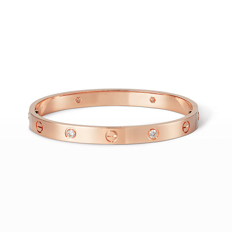 [Lucas Jewelry]LOVE BRACELET 6.1MM 4 DIAMONDS